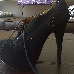 High heeled shoes